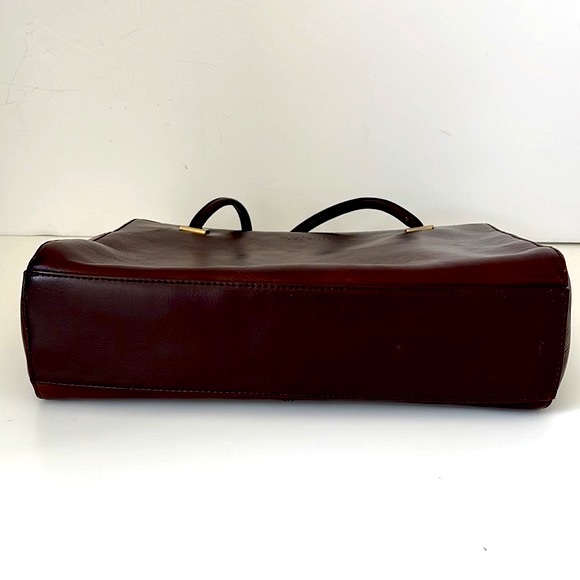 VALENTI. TOTE WORK VINTAGE LUXURY BAG IN GENUINE LEATHER. Italian Brand - Picture 7 of 9